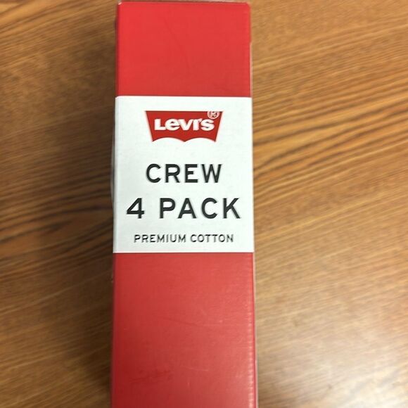 LEVI’S L White Red Logo Crew Tag Free Premium Cotton Short Sleeve Tee Set of 4 - Picture 4 of 9